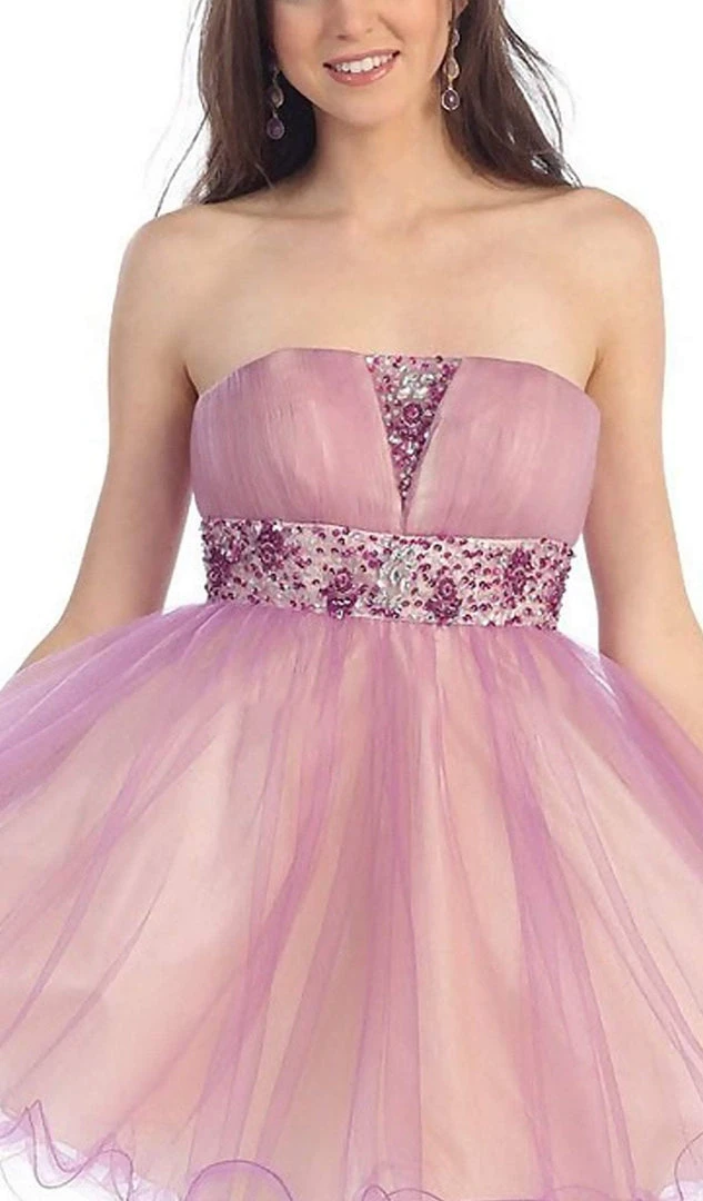 May Queen - MQ 698 Bejeweled Modified Straight A-line Cocktail Dress Cocktail Dresses 4 May Queen - MQ 698 Bejeweled Modified Straight A-line Cocktail Dress Cocktail Dresses