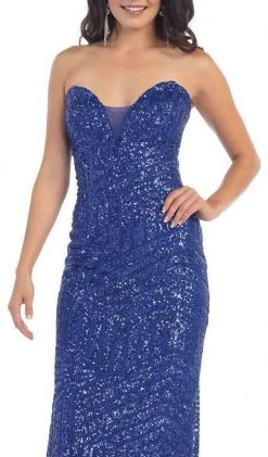 Formal Gowns May Queen - MQ1196 Sparkling Sequined Sweetheart Prom Gown