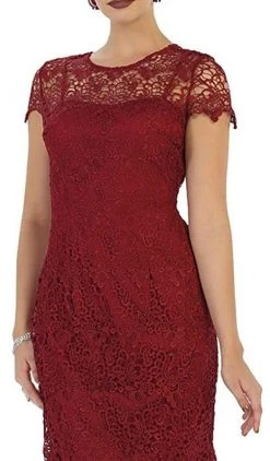 May Queen - MQ1253 Stylish Cap Sleeve Lace Formal Dress Cocktail Dresses 19 May Queen - MQ1253 Stylish Cap Sleeve Lace Formal Dress Cocktail Dresses