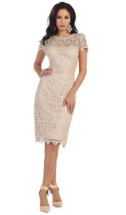 May Queen - MQ1253 Stylish Cap Sleeve Lace Formal Dress Cocktail Dresses 17 May Queen - MQ1253 Stylish Cap Sleeve Lace Formal Dress Cocktail Dresses