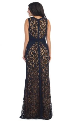 May Queen - MQ1270 Sleeveless V-Neck Lace Evening Gown Formal Gowns 9 May Queen - MQ1270 Sleeveless V-Neck Lace Evening Gown Formal Gowns