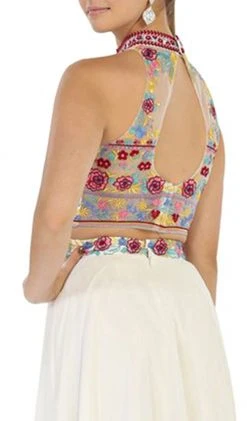 Formal Gowns May Queen - MQ1421 Multi-Floral Embroidered Bodice Two Piece Long Evening Dress 11 Formal Gowns May Queen - MQ1421 Multi-Floral Embroidered Bodice Two Piece Long Evening Dress