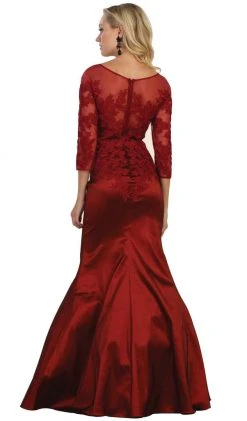 Formal Gowns May Queen - MQ1501 Beaded Illusion Bateau Trumpet Evening Dress 13 Formal Gowns May Queen - MQ1501 Beaded Illusion Bateau Trumpet Evening Dress