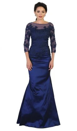 Formal Gowns May Queen - MQ1501 Beaded Illusion Bateau Trumpet Evening Dress 16 Formal Gowns May Queen - MQ1501 Beaded Illusion Bateau Trumpet Evening Dress