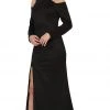 Formal Gowns May Queen - MQ1544 Long Sleeve Bateau Sheath Prom Dress