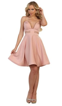 May Queen - MQ1566 Strappy Sweetheart A-Line Cocktail Dress Cocktail Dresses