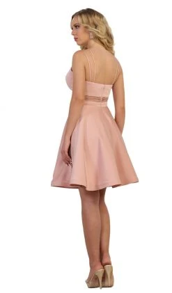 May Queen - MQ1566 Strappy Sweetheart A-Line Cocktail Dress Cocktail Dresses