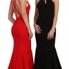 May Queen - MQ1578 Keyhole Cutout Halter Trumpet Gown 1 May Queen - MQ1578 Keyhole Cutout Halter Trumpet Gown