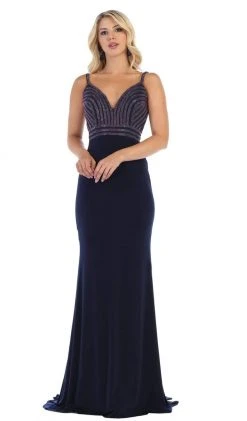 May Queen - MQ1587 Embellished Sweetheart Trumpet Evening Gown