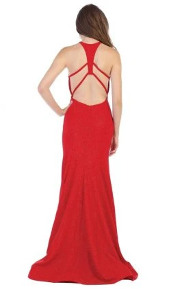 May Queen - MQ1603 Cutout Bodice Halter Mermaid Gown 8 May Queen - MQ1603 Cutout Bodice Halter Mermaid Gown