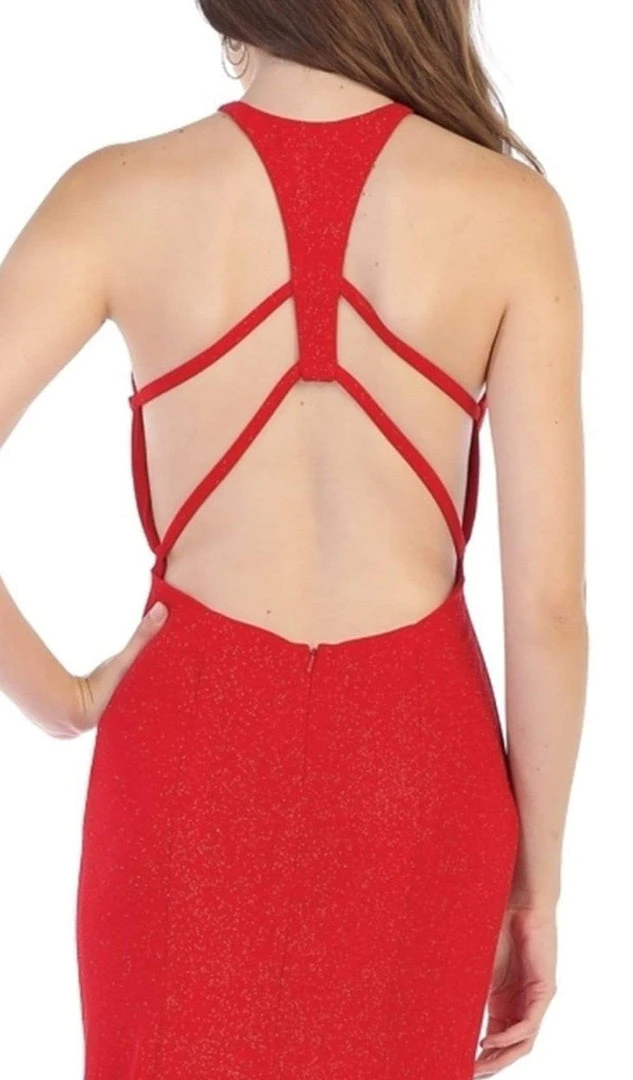 May Queen - MQ1603 Cutout Bodice Halter Mermaid Gown 6 May Queen - MQ1603 Cutout Bodice Halter Mermaid Gown