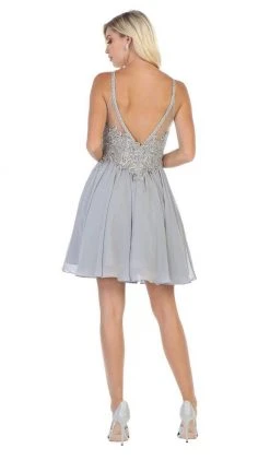 May Queen - MQ1614 Front Keyhole Halter Fit And Flare Cocktail Dress Cocktail Dresses 13 May Queen - MQ1614 Front Keyhole Halter Fit And Flare Cocktail Dress Cocktail Dresses