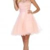 Cocktail Dresses May Queen - MQ1658 Lace Sheer Neck Short Dress - 2 Pcs Blush In Size 6 And 10 Available 2 Cocktail Dresses May Queen - MQ1658 Lace Sheer Neck Short Dress - 2 Pcs Blush In Size 6 And 10 Available