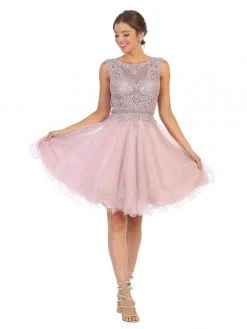 May Queen - MQ1751 Embroidered Bateau A-line Dress Cocktail Dresses 9 May Queen - MQ1751 Embroidered Bateau A-line Dress Cocktail Dresses