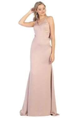 Formal Gowns May Queen - MQ1779 Embellished V-neck Trumpet Dress
