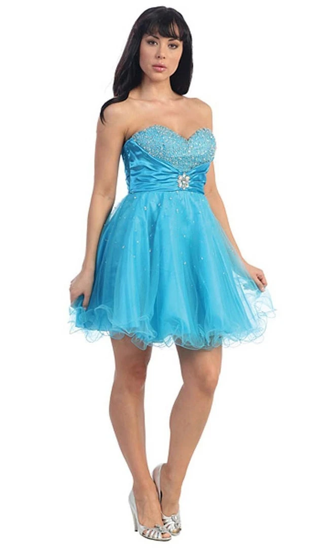 May Queen - MQ697 Bejeweled Bodice Strapless Sweetheart Cocktail Dress 3 May Queen - MQ697 Bejeweled Bodice Strapless Sweetheart Cocktail Dress