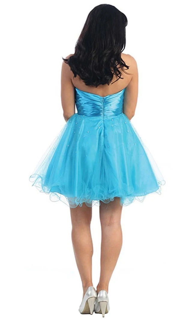 May Queen - MQ697 Bejeweled Bodice Strapless Sweetheart Cocktail Dress 5 May Queen - MQ697 Bejeweled Bodice Strapless Sweetheart Cocktail Dress