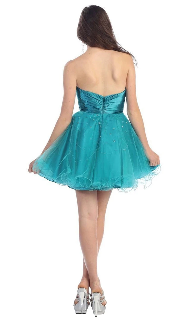 May Queen - MQ697 Bejeweled Bodice Strapless Sweetheart Cocktail Dress 8 May Queen - MQ697 Bejeweled Bodice Strapless Sweetheart Cocktail Dress