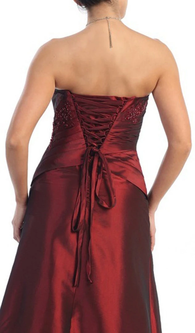 May Queen - MQ731 Appliqued Pleat Ornate Mother Of The Bride Formal Gowns 5 May Queen - MQ731 Appliqued Pleat Ornate Mother Of The Bride Formal Gowns