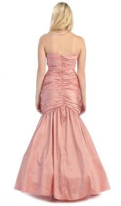 May Queen - MQ761 Strapless Sweetheart Twisted Trumpet Prom Gown Formal Gowns