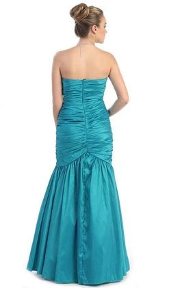 May Queen - MQ761 Strapless Sweetheart Twisted Trumpet Prom Gown Formal Gowns