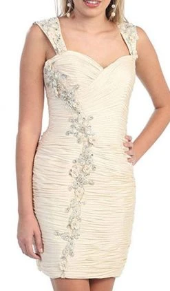 May Queen - MQ822 Shirred Sweetheart Sheath Cocktail Dress 15 May Queen - MQ822 Shirred Sweetheart Sheath Cocktail Dress