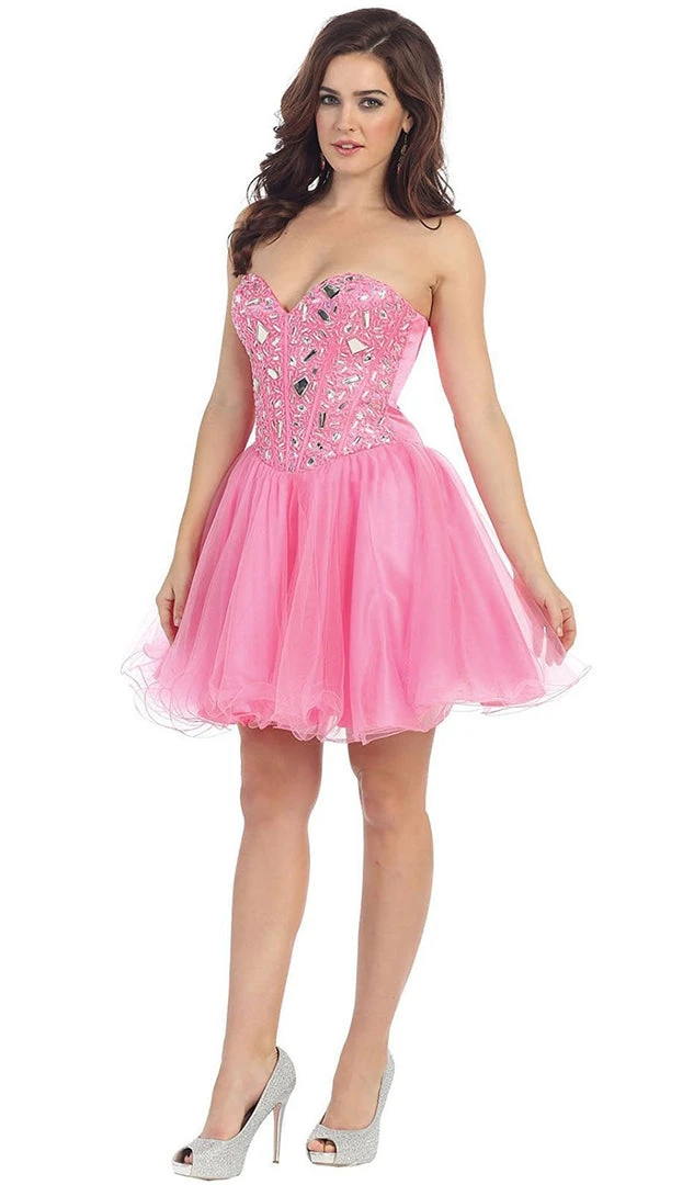 Cocktail Dresses May Queen - MQ873 Strapless Sweetheart Corset Cocktail Dress 17 Cocktail Dresses May Queen - MQ873 Strapless Sweetheart Corset Cocktail Dress