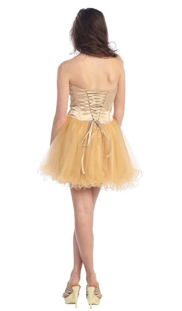 Cocktail Dresses May Queen - MQ873 Strapless Sweetheart Corset Cocktail Dress 16 Cocktail Dresses May Queen - MQ873 Strapless Sweetheart Corset Cocktail Dress