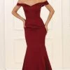 May Queen - Off Shoulder Mermaid Evening Gown MQ1547 - 1 Pc Burgundy In Size 2 Available Formal Gowns
