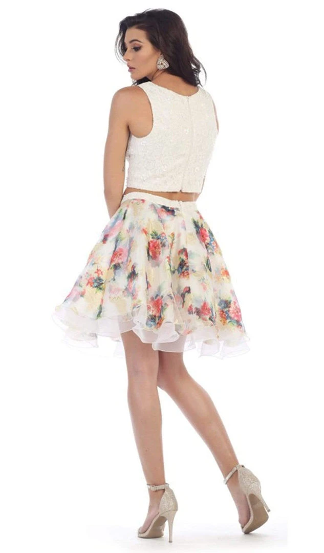 Cocktail Dresses May Queen - Pearl Embellished Two-Piece Cocktail Dress 5 Cocktail Dresses May Queen - Pearl Embellished Two-Piece Cocktail Dress