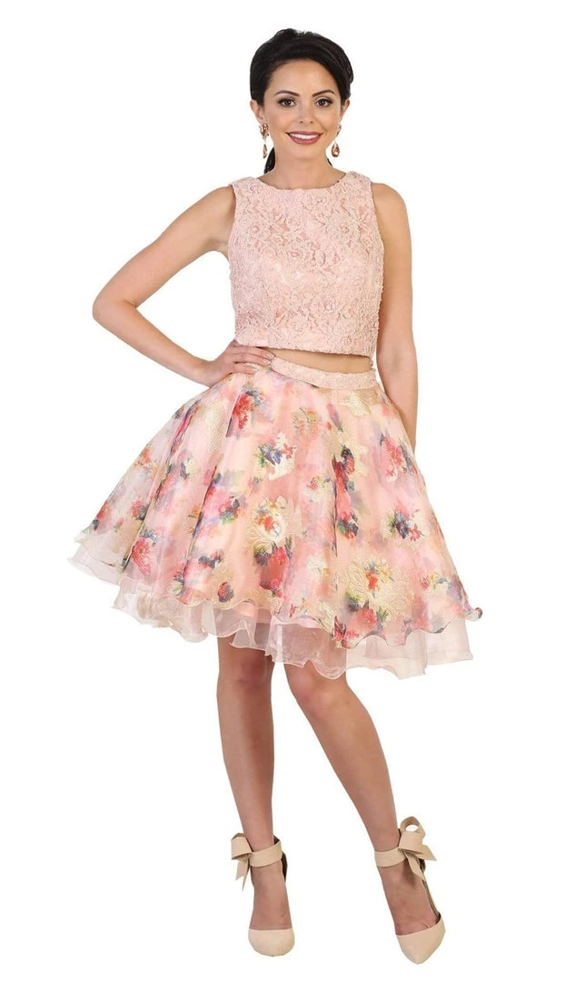 Cocktail Dresses May Queen - Pearl Embellished Two-Piece Cocktail Dress 7 Cocktail Dresses May Queen - Pearl Embellished Two-Piece Cocktail Dress