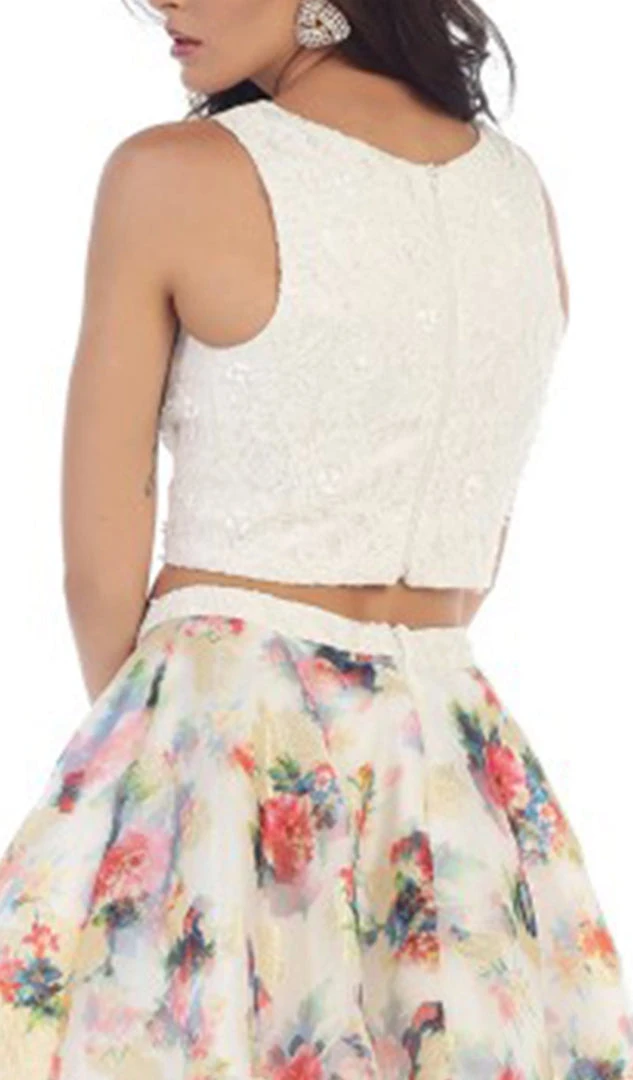 Cocktail Dresses May Queen - Pearl Embellished Two-Piece Cocktail Dress 6 Cocktail Dresses May Queen - Pearl Embellished Two-Piece Cocktail Dress