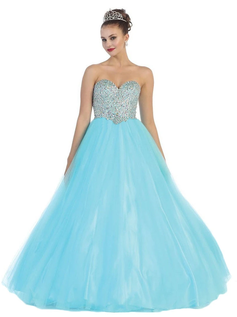 May Queen - Rhinestone Embellished Quinceanera Ballgown Formal Gowns 3 May Queen - Rhinestone Embellished Quinceanera Ballgown Formal Gowns