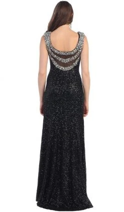 Formal Gowns May Queen - RQ-7209 Sequined V-neck Sheath Evening Gown 10 Formal Gowns May Queen - RQ-7209 Sequined V-neck Sheath Evening Gown