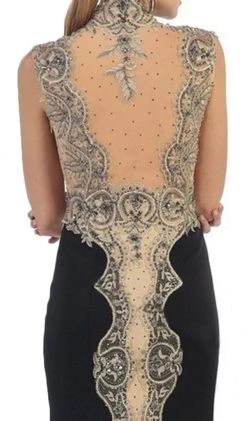 May Queen - RQ-7440 Embellished Queen Anne Sheath Evening Dress Formal Gowns 15 May Queen - RQ-7440 Embellished Queen Anne Sheath Evening Dress Formal Gowns