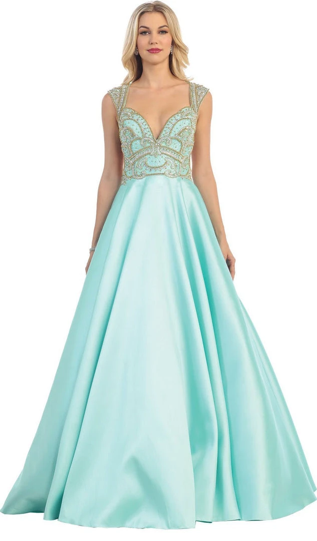 May Queen - RQ7392 Sleeveless Sequin Embellished Evening Ballgown Formal Gowns 5 May Queen - RQ7392 Sleeveless Sequin Embellished Evening Ballgown Formal Gowns