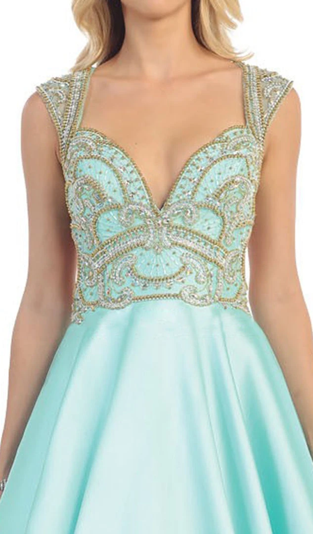 May Queen - RQ7392 Sleeveless Sequin Embellished Evening Ballgown Formal Gowns 6 May Queen - RQ7392 Sleeveless Sequin Embellished Evening Ballgown Formal Gowns