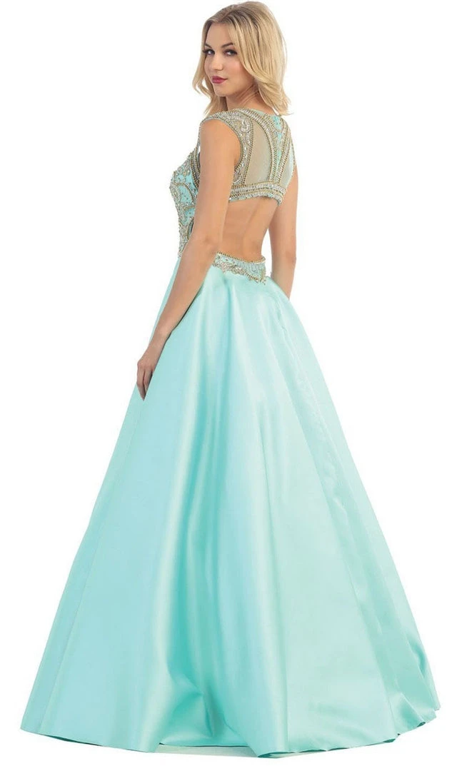 May Queen - RQ7392 Sleeveless Sequin Embellished Evening Ballgown Formal Gowns 7 May Queen - RQ7392 Sleeveless Sequin Embellished Evening Ballgown Formal Gowns