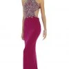 May Queen - RQ7421 Jewel Ornate Bodice High Neck Evening Gown