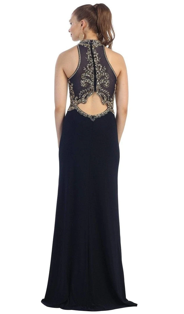 May Queen - RQ7422 Elegant High Neck Long Dress Formal Gowns 5 May Queen - RQ7422 Elegant High Neck Long Dress Formal Gowns