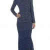 May Queen - RQ7439 Long Sleeve Open Back Evening Dress 2 May Queen - RQ7439 Long Sleeve Open Back Evening Dress