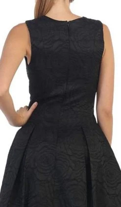 May Queen - RQ7449 Sleeveless Jacquard High Low Cocktail Dress 11 May Queen - RQ7449 Sleeveless Jacquard High Low Cocktail Dress