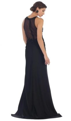 May Queen - RQ7475 Sleeveless Embellished Jersey Evening Gown Formal Gowns