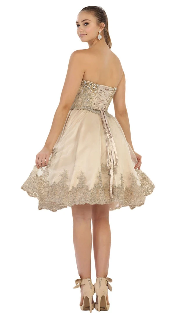 Cocktail Dresses May Queen - RQ7476 Sparkling Embroidered Sweetheart Cocktail Dress 5 Cocktail Dresses May Queen - RQ7476 Sparkling Embroidered Sweetheart Cocktail Dress