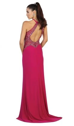 Formal Gowns May Queen - RQ7490 Ornate Illusion Panel Prom Gown
