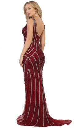 Formal Gowns May Queen - RQ7511 Sleeveless Embellished Mesh Evening Gown 10 Formal Gowns May Queen - RQ7511 Sleeveless Embellished Mesh Evening Gown