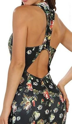 Formal Gowns May Queen - RQ7529 Deep V-Neck Floral Print Mermaid Evening Gown 11 Formal Gowns May Queen - RQ7529 Deep V-Neck Floral Print Mermaid Evening Gown