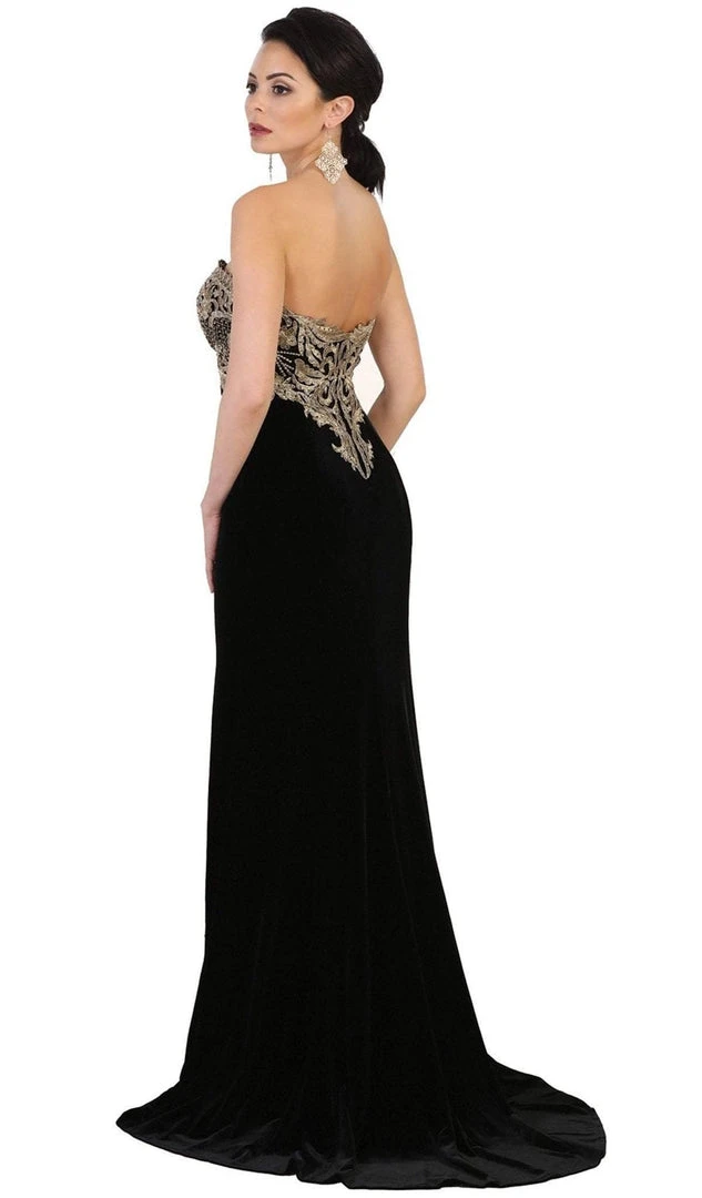 Formal Gowns May Queen - RQ7540 Embroidered Sweetheart Sheath Prom Dress 4 Formal Gowns May Queen - RQ7540 Embroidered Sweetheart Sheath Prom Dress