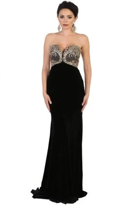 Formal Gowns May Queen - RQ7540 Embroidered Sweetheart Sheath Prom Dress
