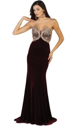 Formal Gowns May Queen - RQ7540 Embroidered Sweetheart Sheath Prom Dress 12 Formal Gowns May Queen - RQ7540 Embroidered Sweetheart Sheath Prom Dress